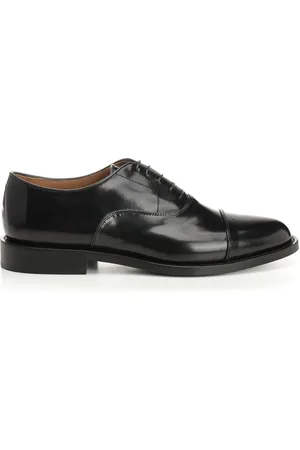 Corvari Black Leather Oxford Shoe Lace-Up Shoes Black