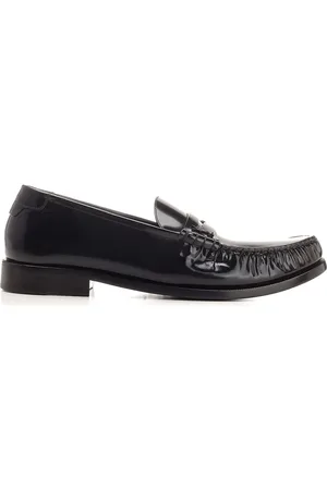 Saint Laurent Le Loafer Moccasins In Shiny Leather Scarpe Basse Black