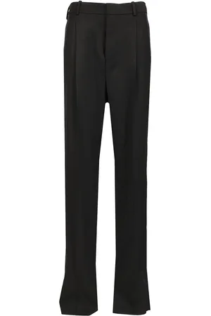 Saint Laurent Wool Tuxedo Trousers Black
