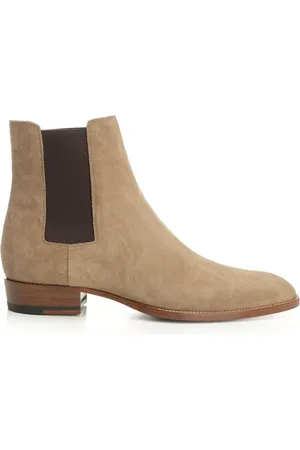 Saint Laurent Wyatt 30 Chelsea Boots Beige