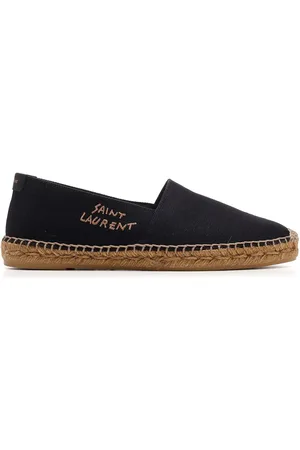 Saint Laurent Black Espadrilles Lace-Up Shoes Black