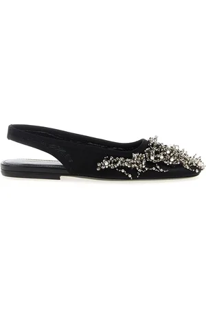 DRIES VAN NOTEN Embroidered Flat Shoes Black
