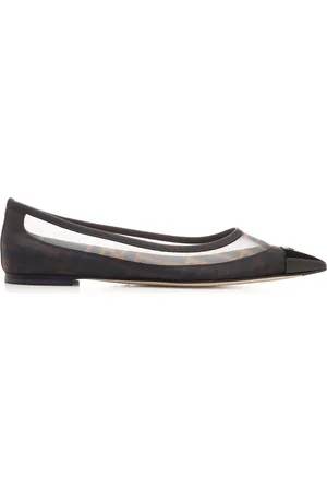 Fendi Ff Mesh Flat Shoes Scarpe Basse Black