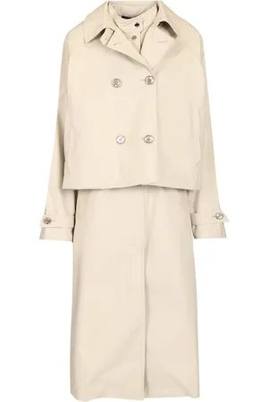 MOORER Salya-St2 Long Trench Coats White