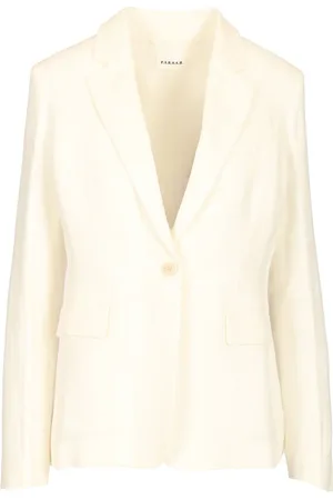 P.A.R.O.S.H. Linen Blazer Jackets White