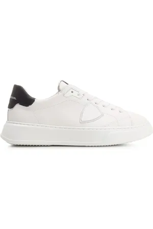 Philippe model Temple Low Man Veau Blanc Noir Sneakers White
