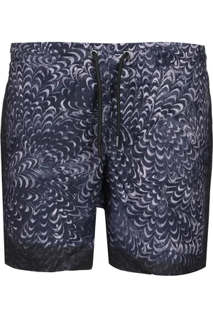 DRIES VAN NOTEN Printed Swim Shorts Swimwear Blue