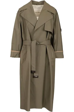 Max mara the cube Oversized Trench Coat In Water-Repellent Twill Coats Green