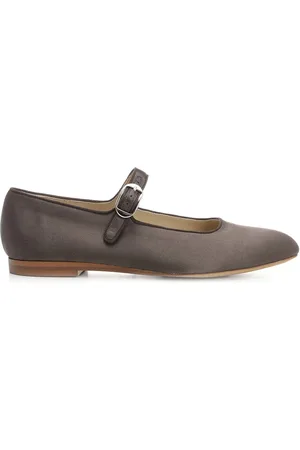 Le Monde Beryl Satin Mary Jane Scarpe Basse Brown