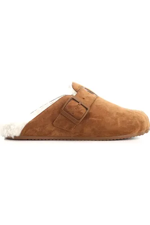 Balenciaga Sunday Mule In Shearling Sandals Beige