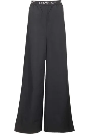 OFF-WHITE Wide Nylon Trousers Black