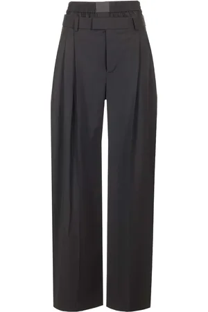 Alexander Wang Black Pleated Trousers Black
