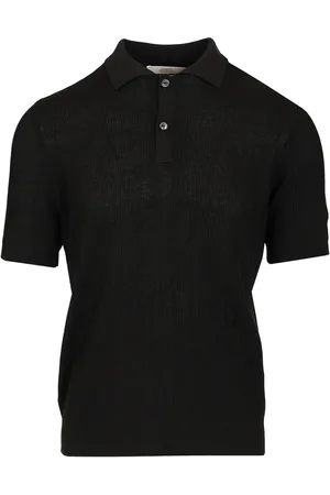 Mauro Ottaviani Ribbed Polo Shirt Black