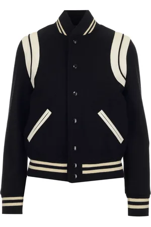 Saint Laurent Teddy Bomber Jacket Jackets Black