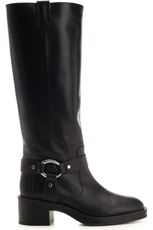 Stuart Weitzman Biker Jax Knee-High Boots Black