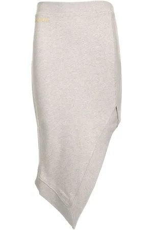 The Attico Double Fleece Midi Skirt Skirts Grey