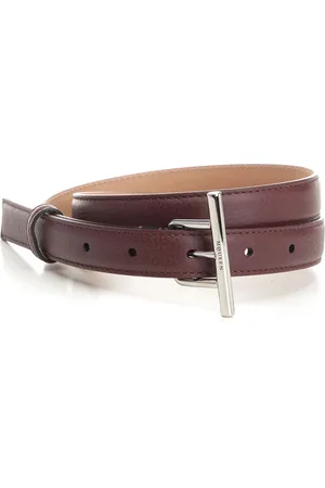 Alexander McQueen T-Bar Belts Brown
