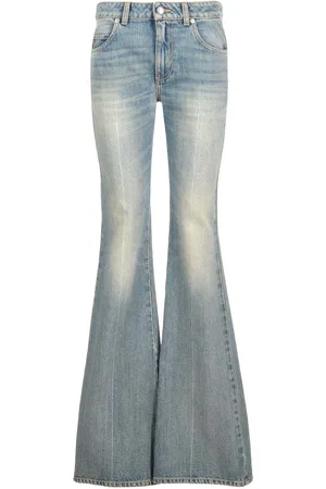Alexander McQueen Flared Leg Jeans Light Blue