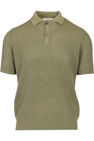 Mauro Ottaviani Ribbed Polo Shirt Green