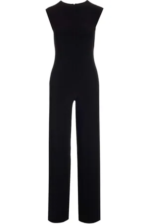 Norma Kamali Black Sleeveless Jersey Jumpsuit Jewelry Black