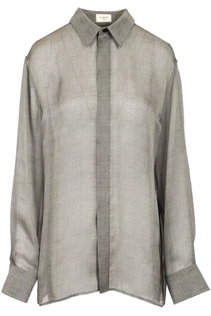 Saint Laurent Silk Shirt Shirts Black