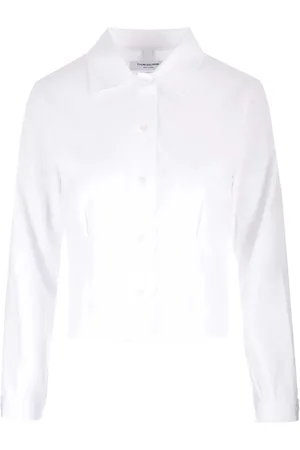 Thom Browne Cropped Shirt Tops White