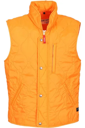 FAY Quilted Nylon Vest Jackets Orange