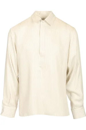 Saint Laurent Striped Tunic Shirt Shirts Beige