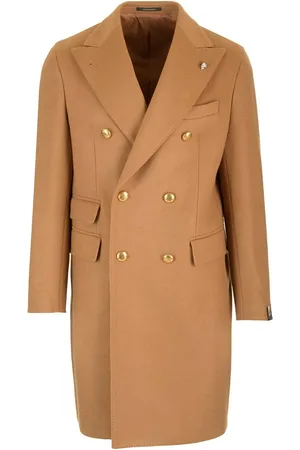 GABRIELE PASINI Double-Breasted Coat In Cashmere Wool Coats Brown