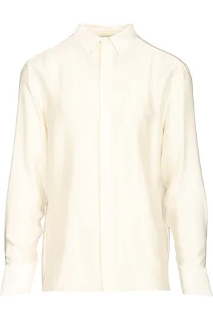 Saint Laurent Silk Shirt Shirts White