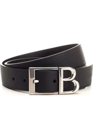 Balenciaga B Classic Leather Belt Belts Black