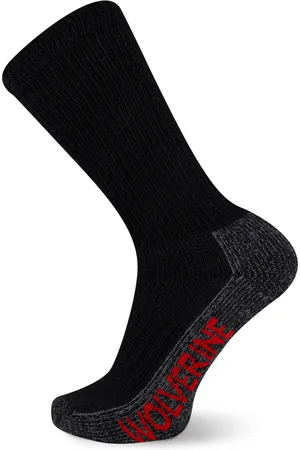 Wolverine 2-PK Steel-Toe Cotton Crew Sock , Size L